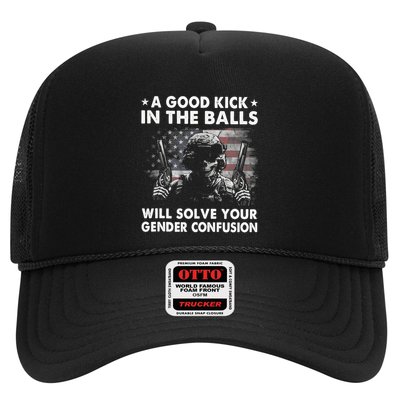 A Good Kick In The Balls Will Solve Your Gender Confusion Trucker Hat