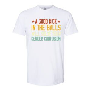 A Good Kick In The Balls Will Solve Your Gender Confusion Softstyle CVC T-Shirt