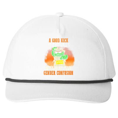 A Good Kick In The Balls Will Solve Your Gender Confusion Snapback Five-Panel Rope Hat