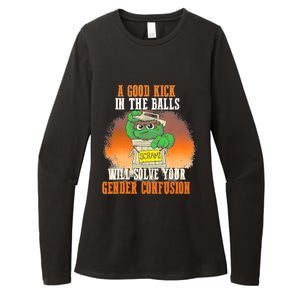 A Good Kick In The Balls Will Solve Your Gender Confusion Womens CVC Long Sleeve Shirt