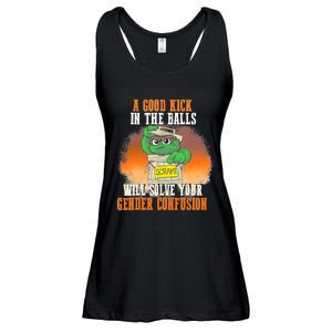 A Good Kick In The Balls Will Solve Your Gender Confusion Ladies Essential Flowy Tank