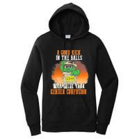 A Good Kick In The Balls Will Solve Your Gender Confusion Women's Pullover Hoodie