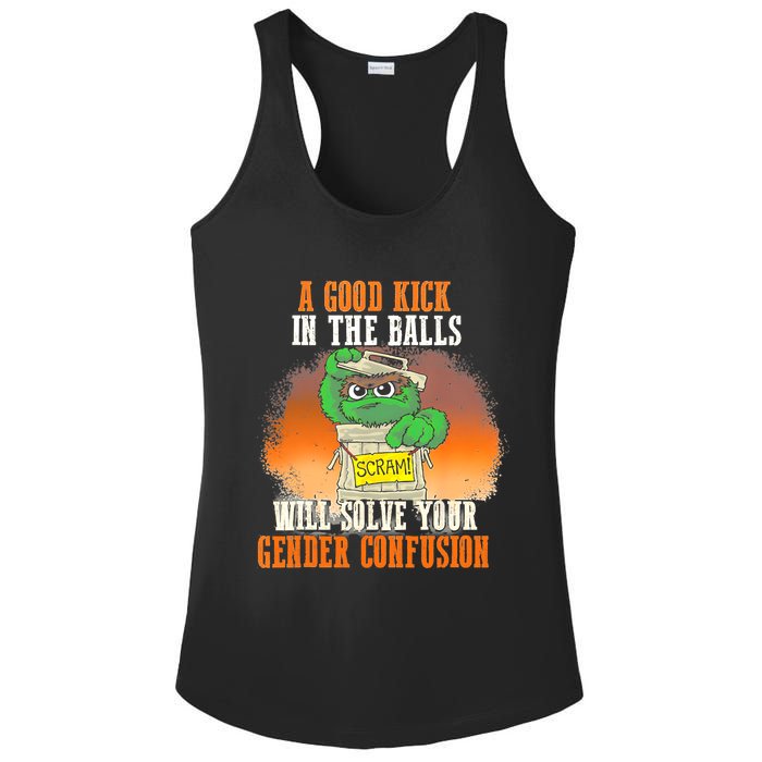 A Good Kick In The Balls Will Solve Your Gender Confusion Ladies PosiCharge Competitor Racerback Tank