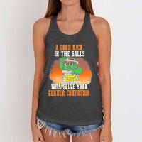 A Good Kick In The Balls Will Solve Your Gender Confusion Women's Knotted Racerback Tank