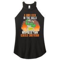 A Good Kick In The Balls Will Solve Your Gender Confusion Women's Perfect Tri Rocker Tank