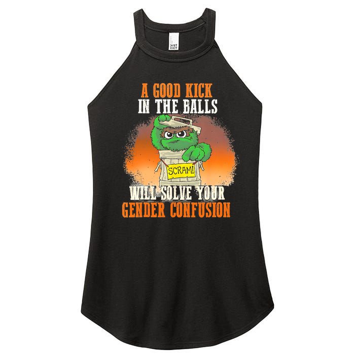 A Good Kick In The Balls Will Solve Your Gender Confusion Women's Perfect Tri Rocker Tank