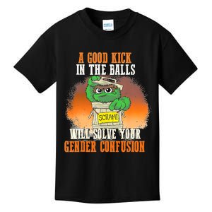 A Good Kick In The Balls Will Solve Your Gender Confusion Kids T-Shirt