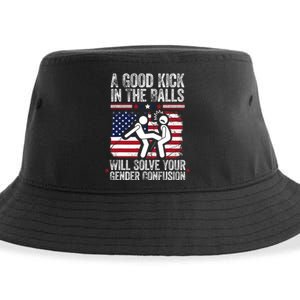 A Good Kick In The Balls Will Solve Your Gender Confusion Sustainable Bucket Hat