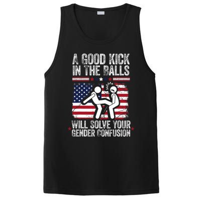 A Good Kick In The Balls Will Solve Your Gender Confusion PosiCharge Competitor Tank