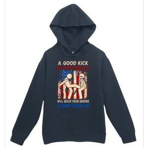 A Good Kick In The Balls Will Solve Your Gender Urban Pullover Hoodie