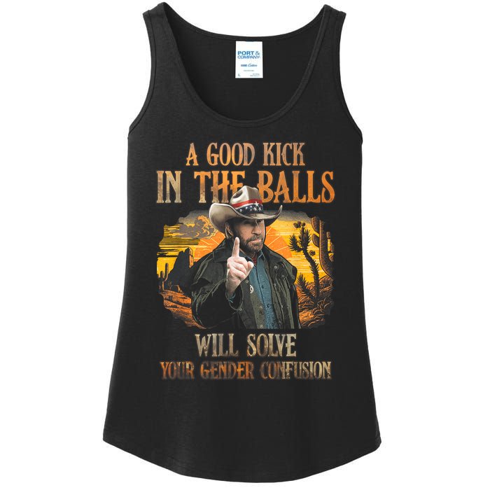 A Good Kick In The Balls Will Solve Your Gender Confusion Ladies Essential Tank