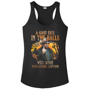 A Good Kick In The Balls Will Solve Your Gender Confusion Ladies PosiCharge Competitor Racerback Tank