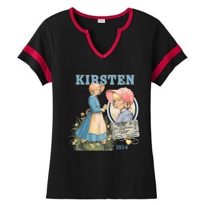 American Girl Kirsten Larson 1854 Ladies Halftime Notch Neck Tee