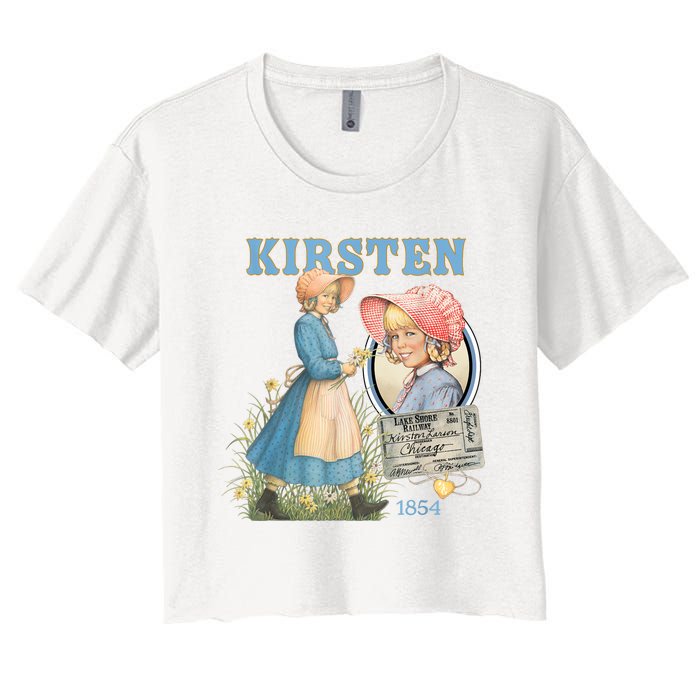 American Girl Kirsten Larson 1854 Women's Crop Top Tee