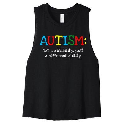 Autistic Gifts K.i.d.s Adult Different Ability Autism Awareness Women's Racerback Cropped Tank