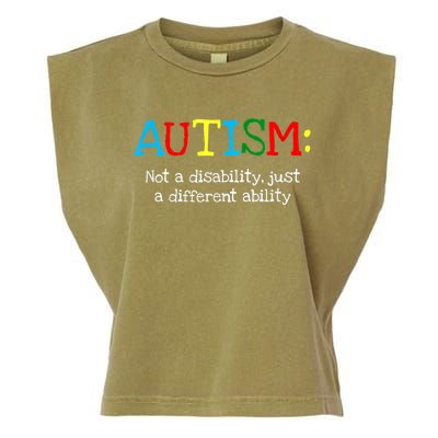 Autistic Gifts K.i.d.s Adult Different Ability Autism Awareness Garment-Dyed Women's Muscle Tee