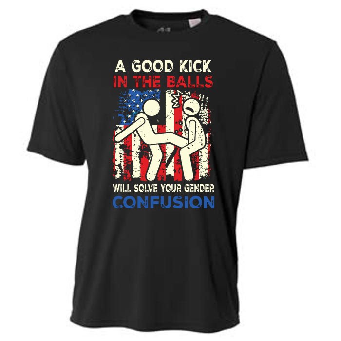 A Good Kick In The Balls Will Solve Your Gender Confusion Cooling Performance Crew T-Shirt