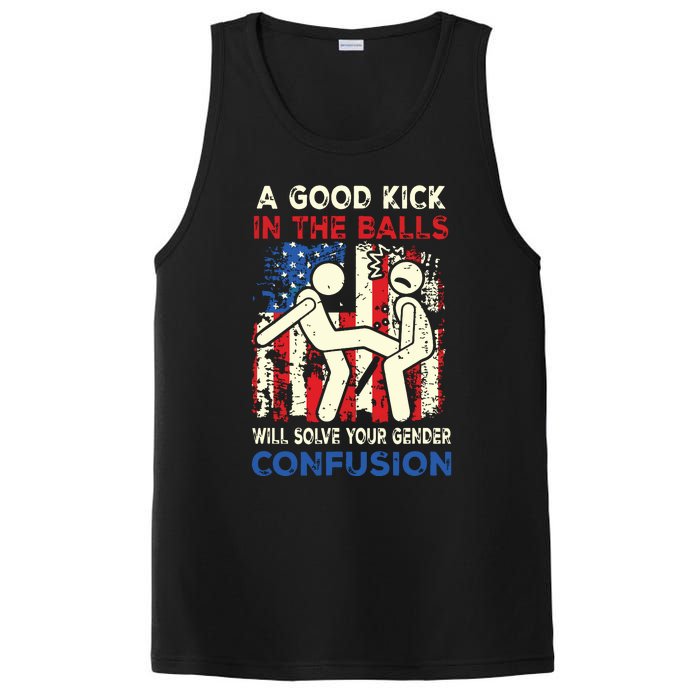 A Good Kick In The Balls Will Solve Your Gender Confusion PosiCharge Competitor Tank