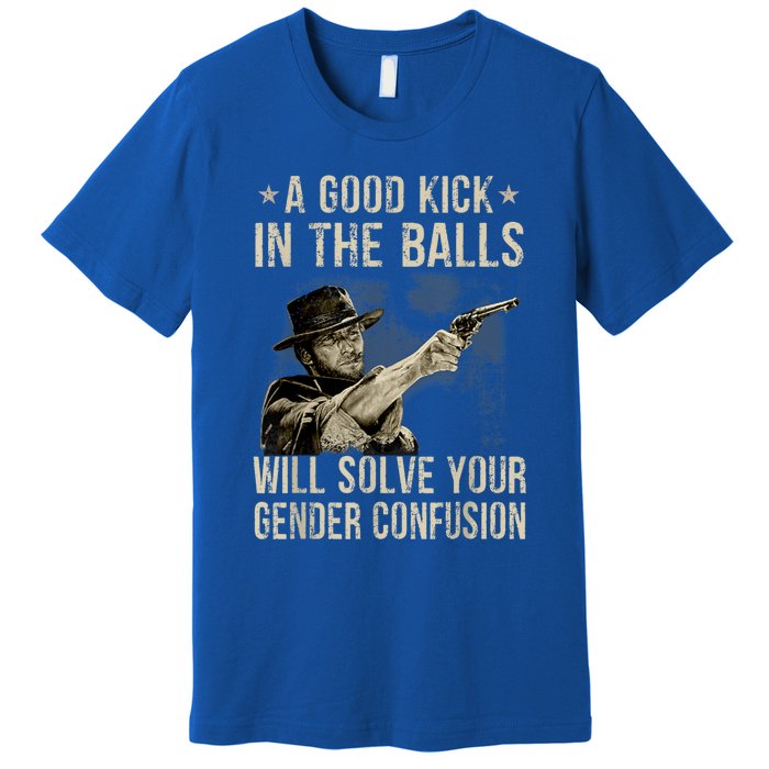 A Good Kick In The Balls Will Solve Your Gender Confusion Premium T-Shirt