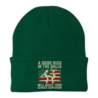 A Good Kick In The Balls Will Solve Your Gender Confusion Knit Cap Winter Beanie