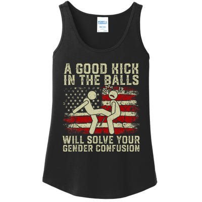 A Good Kick In The Balls Will Solve Your Gender Confusion Ladies Essential Tank