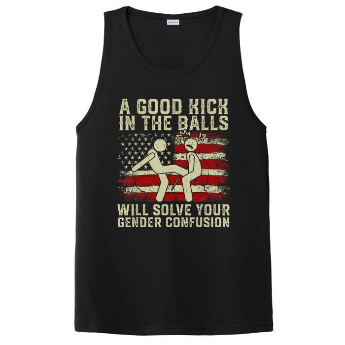 A Good Kick In The Balls Will Solve Your Gender Confusion PosiCharge Competitor Tank