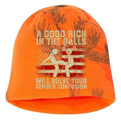 A Good Kick In The Balls Will Solve Your Gender Confusion Kati - Camo Knit Beanie