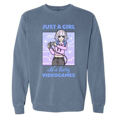 Anime Gaming Lover Videogames Otaku Anime Gamer Gift Garment-Dyed Sweatshirt