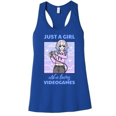 Anime Gaming Lover Videogames Otaku Anime Gamer Gift Women's Racerback Tank