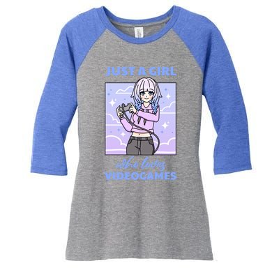 Anime Gaming Lover Videogames Otaku Anime Gamer Gift Women's Tri-Blend 3/4-Sleeve Raglan Shirt