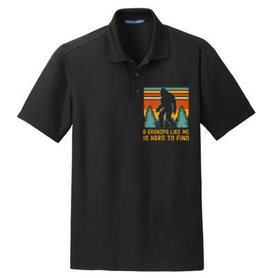 A Grandpa Like Me Is Hard To Find Bigfoot Grandpa Dry Zone Grid Polo