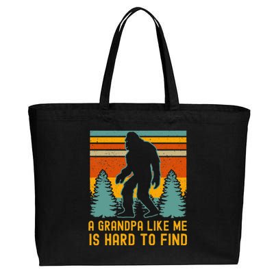 A Grandpa Like Me Is Hard To Find Bigfoot Grandpa Cotton Canvas Jumbo Tote