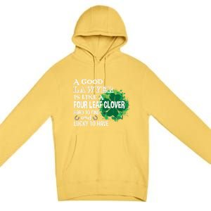 A Good Lawyer Is Like A Four Leaf Clover St Patricks Day Great Gift Premium Pullover Hoodie