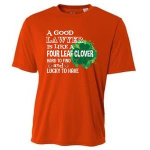 A Good Lawyer Is Like A Four Leaf Clover St Patricks Day Great Gift Cooling Performance Crew T-Shirt