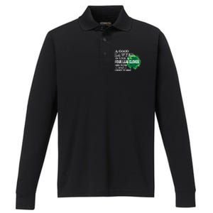 A Good Lawyer Is Like A Four Leaf Clover St Patricks Day Great Gift Performance Long Sleeve Polo