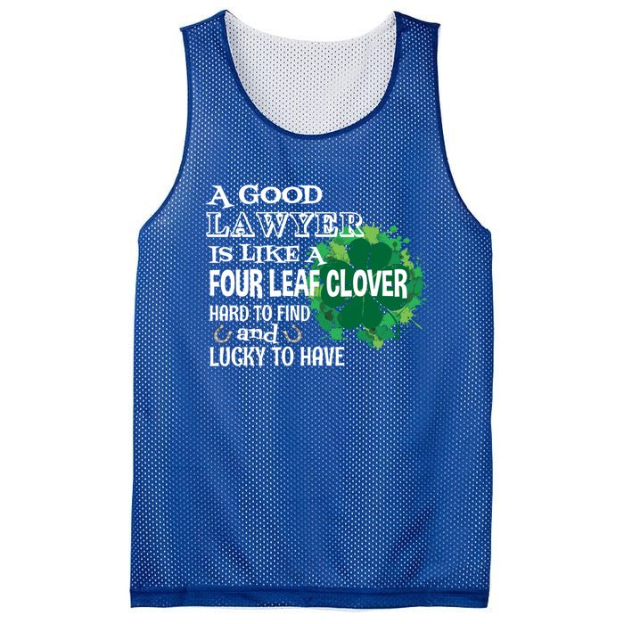 A Good Lawyer Is Like A Four Leaf Clover St Patricks Day Great Gift Mesh Reversible Basketball Jersey Tank