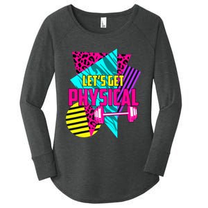 Awesome Gym Let's Get Physical Workout Gym Lovers Gift Women's Perfect Tri Tunic Long Sleeve Shirt