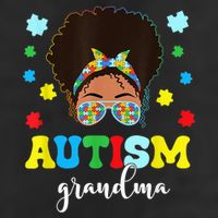 Autism Grandma Life Messy Bun Black Afro Autism Adult Drive Performance Visor