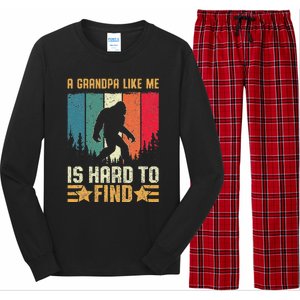 A Grandpa Like Me Is Hard To Find Sasquatch Bigfoot Long Sleeve Pajama Set