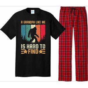 A Grandpa Like Me Is Hard To Find Sasquatch Bigfoot Pajama Set