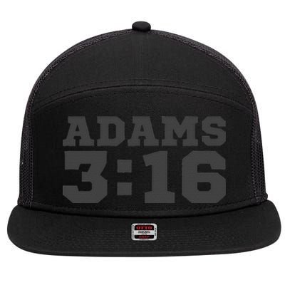 Adams316 Grey Logo Coach Gang Wear Black Graphic 7 Panel Mesh Trucker Snapback Hat