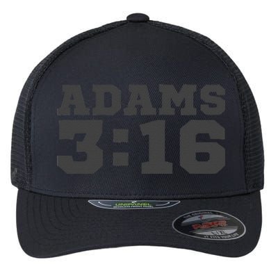 Adams316 Grey Logo Coach Gang Wear Black Graphic Flexfit Unipanel Trucker Cap