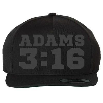 Adams316 Grey Logo Coach Gang Wear Black Graphic Wool Snapback Cap