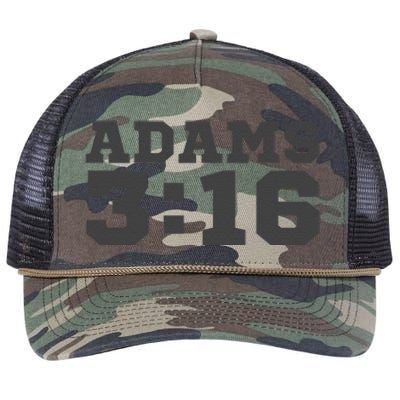 Adams316 Grey Logo Coach Gang Wear Black Graphic Retro Rope Trucker Hat Cap