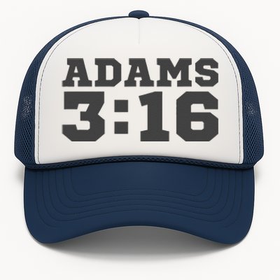 Adams316 Grey Logo Coach Gang Wear Black Graphic Trucker Hat