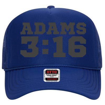 Adams316 Grey Logo Coach Gang Wear Black Graphic High Crown Mesh Back Trucker Hat