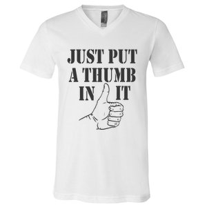 Ammo Gun Lovers Just Put A Thumb In It V-Neck T-Shirt