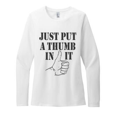 Ammo Gun Lovers Just Put A Thumb In It Womens CVC Long Sleeve Shirt