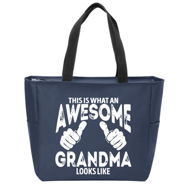Awesome Grandma Looks Like Zip Tote Bag