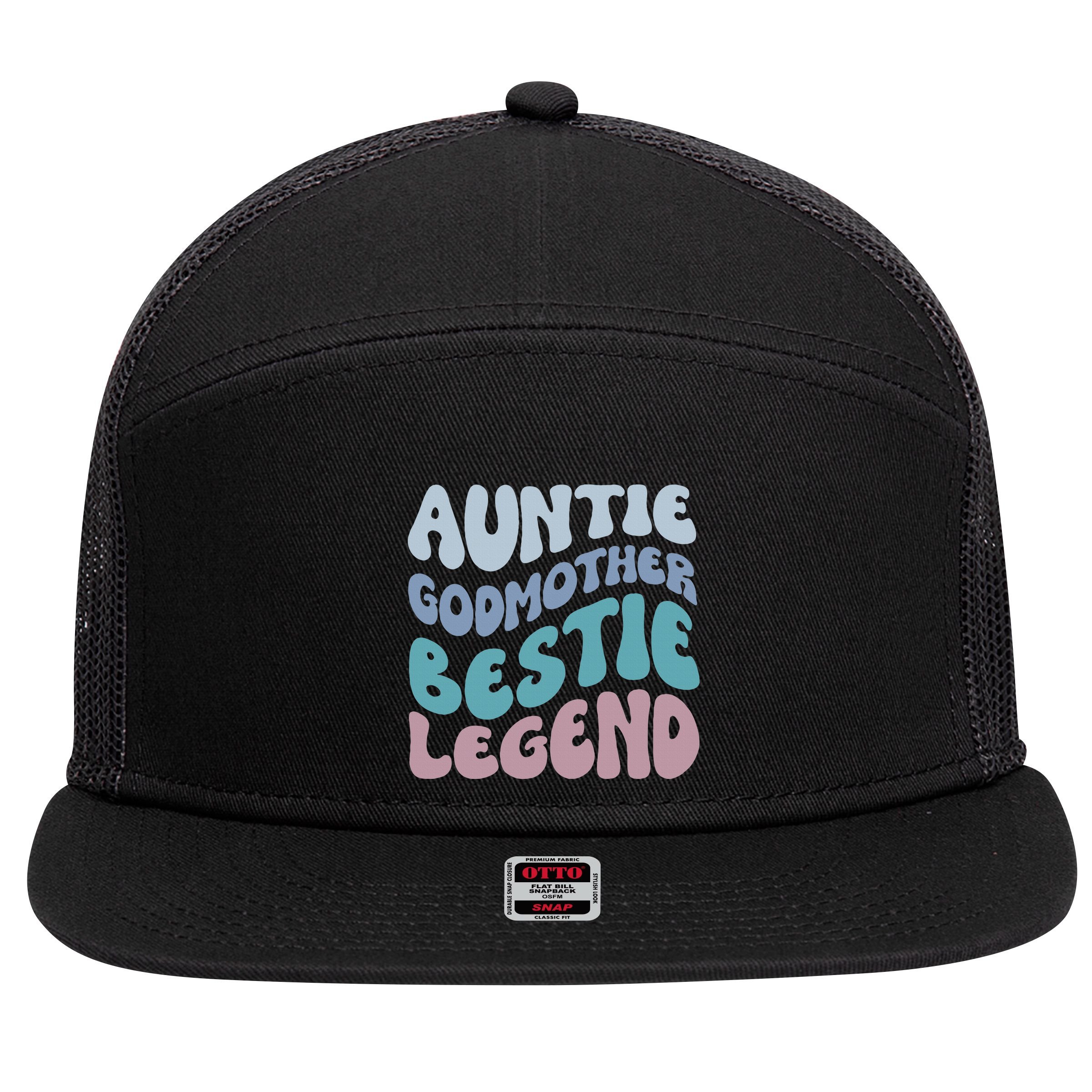 aunt godmother legend  7 Panel Mesh Trucker Snapback Hat